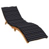 Coussin de chaise longue motif à carreaux noir tissu oxford 557169557169