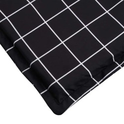 Coussin de chaise longue motif à carreaux noir tissu oxford 557169557169
