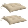 Coussins de chaise lot de 2 beige 40x40x7 cm tissu oxford 557176557176