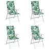 Coussins de chaise à dossier haut lot de 4 modèle de feuille 557179557179