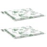 Coussins de chaise lot de 2 motif de feuilles 50x50x4 cm tissu 557180557180