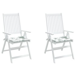 Coussins de chaise lot de 2 motif de feuilles 50x50x4 cm tissu 557180557180