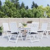 Coussins de chaise de jardin lot de 6 motif à carreaux noir 557183557183