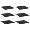 Coussins de chaise de jardin lot de 6 motif à carreaux noir 557183557183