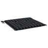 Coussins de chaise de jardin lot de 6 motif à carreaux noir 557183557183