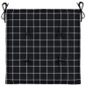 Coussins de chaise de jardin lot de 6 motif à carreaux noir 557183557183