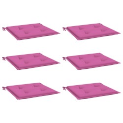 Coussins de chaise de jardin lot de 6 rose 50x50x4 cm tissu 557186557186