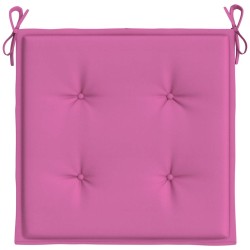 Coussins de chaise de jardin lot de 6 rose 50x50x4 cm tissu 557186557186