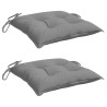 Coussins de chaise lot de 2 gris 40x40x7 cm tissu oxford 557188557188