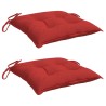 Coussins de chaise lot de 2 rouge 40x40x7 cm tissu oxford 557190557190