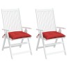 Coussins de chaise lot de 2 rouge 40x40x7 cm tissu oxford 557190557190