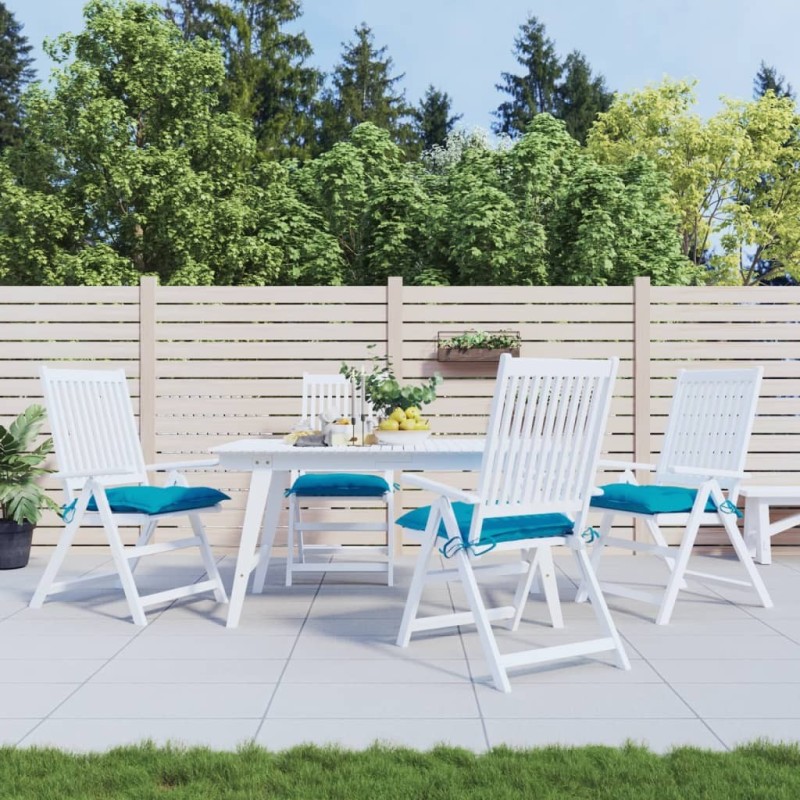 Coussins de chaise lot de 4 bleu clair 40x40x7 cm tissu oxford 557191557191