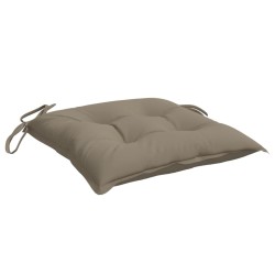 Coussins de chaise lot de 4 taupe 40x40x7 cm tissu oxford 557192557192