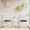 Coussins de chaise lot de 2 carreaux noir 40x40x7 cm tissu 557193557193