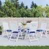 Coussins de chaise lot de 6 bleu 40x40x7 cm tissu oxford 557195557195