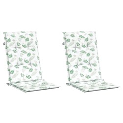 Coussins de chaise à dossier haut lot de 2 modèle de feuille 557196557196