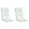 Coussins de chaise à dossier haut lot de 2 modèle de feuille 557196557196