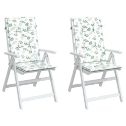 Coussins de chaise à dossier haut lot de 2 modèle de feuille 557196557196