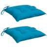 Coussins de chaise lot de 2 bleu clair 40x40x7 cm tissu oxford 557197557197