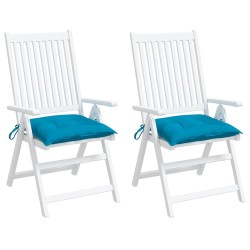 Coussins de chaise lot de 2 bleu clair 40x40x7 cm tissu oxford 557197557197