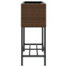 Jardinière avec étagère marron résine tressée 557204557204
