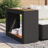 Table d'appoint de jardin dessus en bois noir 100x40x75 cm 557211557211
