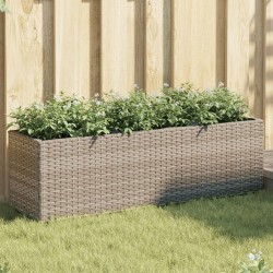 Jardinière avec 3 pots gris 105x30x32 cm résine tressée 557218557218