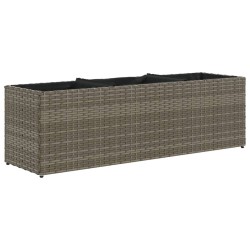 Jardinière avec 3 pots gris 105x30x32 cm résine tressée 557218557218