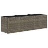 Jardinière avec 3 pots gris 105x30x32 cm résine tressée 557218557218