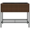 Jardinière avec étagère marron résine tressée 557220557220