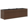 Jardinière avec 3 pots marron 105x30x32 cm résine tressée 557222557222