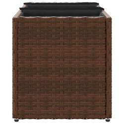 Jardinière avec 3 pots marron 105x30x32 cm résine tressée 557222557222