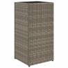 Jardinière Gris 30x30x60 cm résine tressée 557224557224