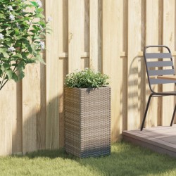 Jardinière Gris 30x30x60 cm résine tressée 557224557224