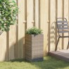Jardinière Gris 30x30x60 cm résine tressée 557224557224