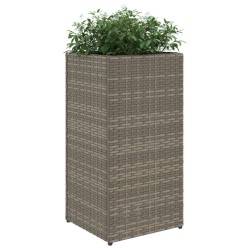 Jardinière Gris 30x30x60 cm résine tressée 557224557224