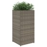 Jardinière Gris 30x30x60 cm résine tressée 557224557224