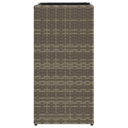 Jardinière Gris 30x30x60 cm résine tressée 557224557224