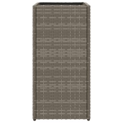 Jardinière Gris 30x30x60 cm résine tressée 557224557224