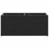 Jardinière avec 2 pots noir 72x30x32 cm résine tressée 557227557227