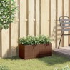 Jardinière avec 2 pots marron 72x30x32 cm résine tressée 557228557228