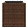 Jardinière avec 2 pots marron 72x30x32 cm résine tressée 557228557228