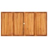 Table de jardin beige 180x90x75 cm résine tressée et acacia 557235557235