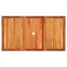Table de jardin gris 140x80x75 cm résine tressée et bois acacia 557236557236