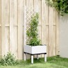 Jardinière avec treillis blanc 40x40x142 cm PP 557260557260