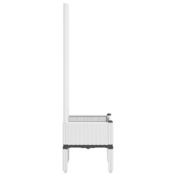 Jardinière avec treillis blanc 40x40x142 cm PP 557260557260