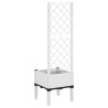 Jardinière avec treillis blanc 40x40x142 cm PP 557260557260
