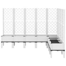 Jardinière avec treillis blanc 200x160x142 cm PP 557261557261