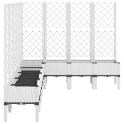 Jardinière avec treillis blanc 200x160x142 cm PP 557261557261