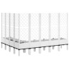 Jardinière avec treillis blanc 200x160x142 cm PP 557261557261